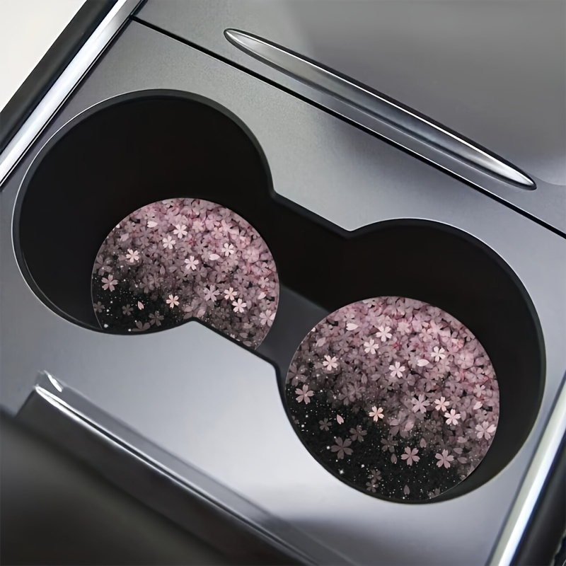 Men Accessories Box - 2pcs Cherry Blossom Drink Coasters, Dustproof