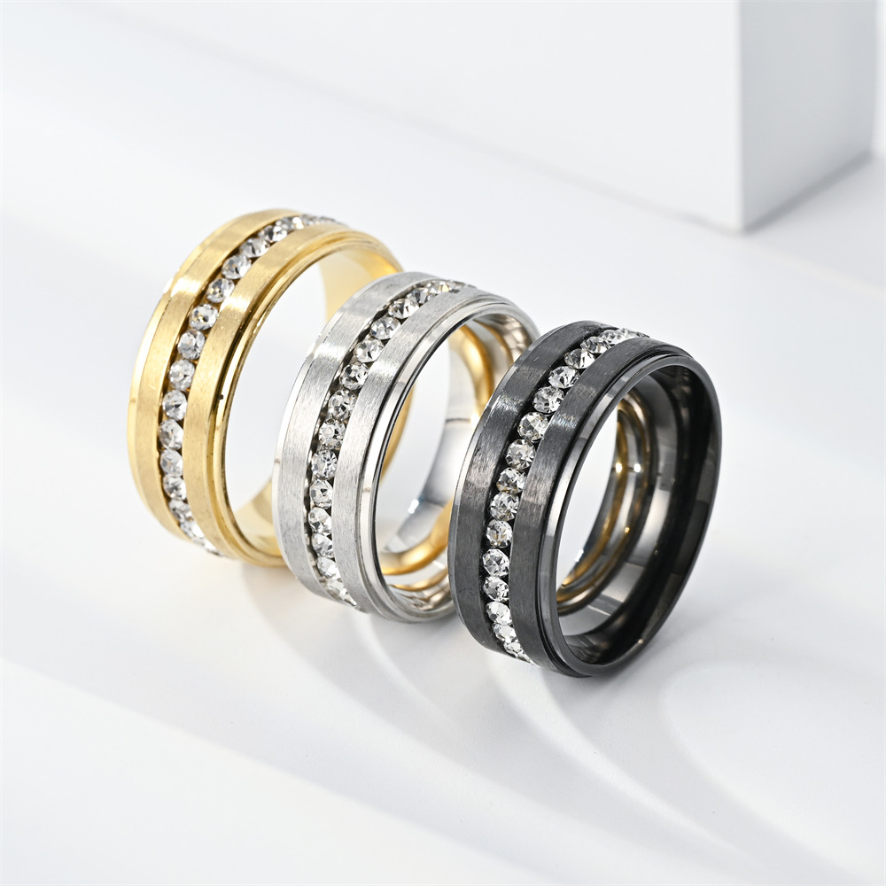 Men'S Accessories Gift Ideas - Stainless Steel Diamond Rings for Women