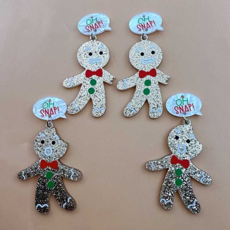 Men'S Accessories - 10pcs Cute Christmas Gingerbread Man Pendant,