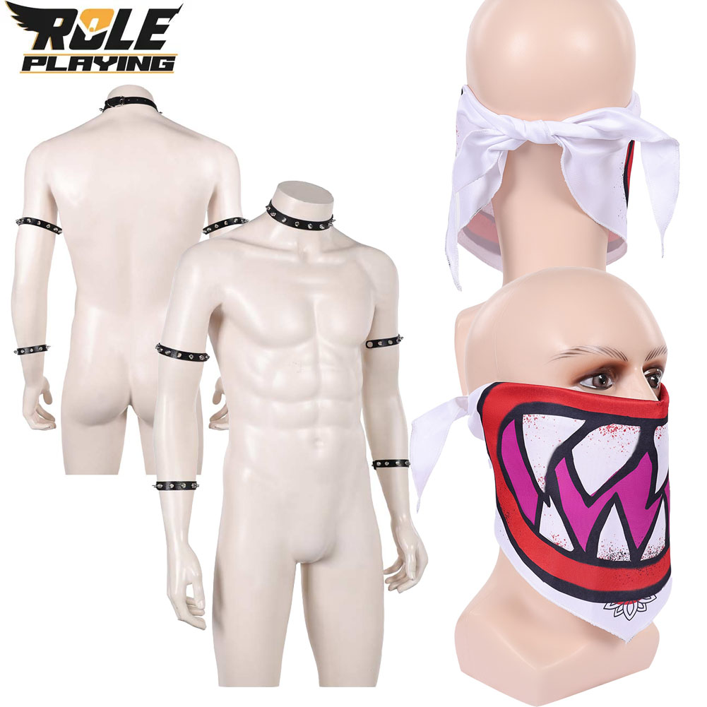 Men Accessories Jewellery - Bowser Jr Cosplay Scarf Mask Bracelet