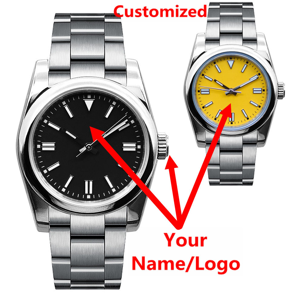 Men Accessories Jewellery - Custom Logo Mens Watch Sapphire Luxury