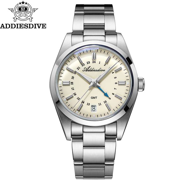 Men Accessories Jewellery - ADDIESDIVE Hot Brand 36mm Luxury GMT