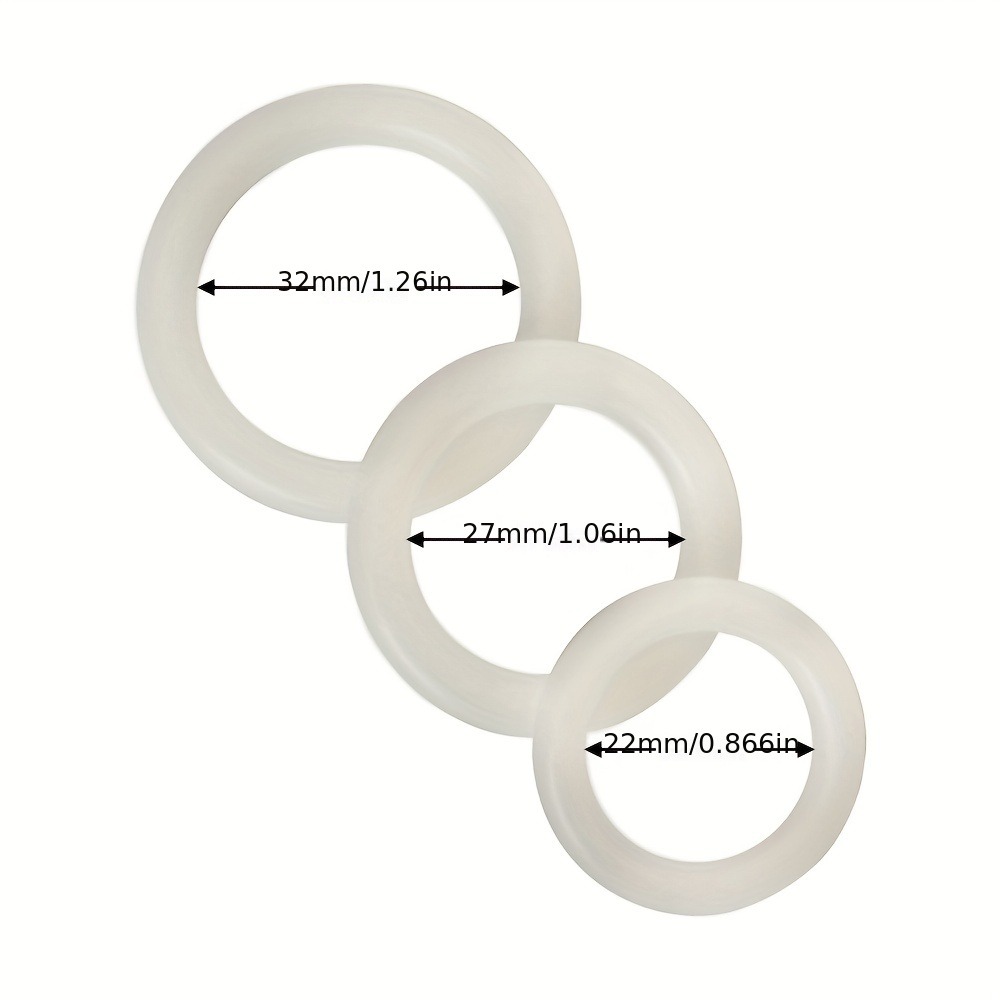 3PCS Silicone Penis Rings Set  - огляд і ціна Men Accessories Combo