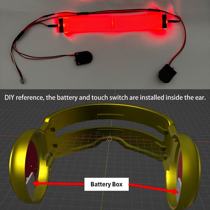 Red Flexible Bendable DIY LED  - огляд і ціна Men Accessories Combo
