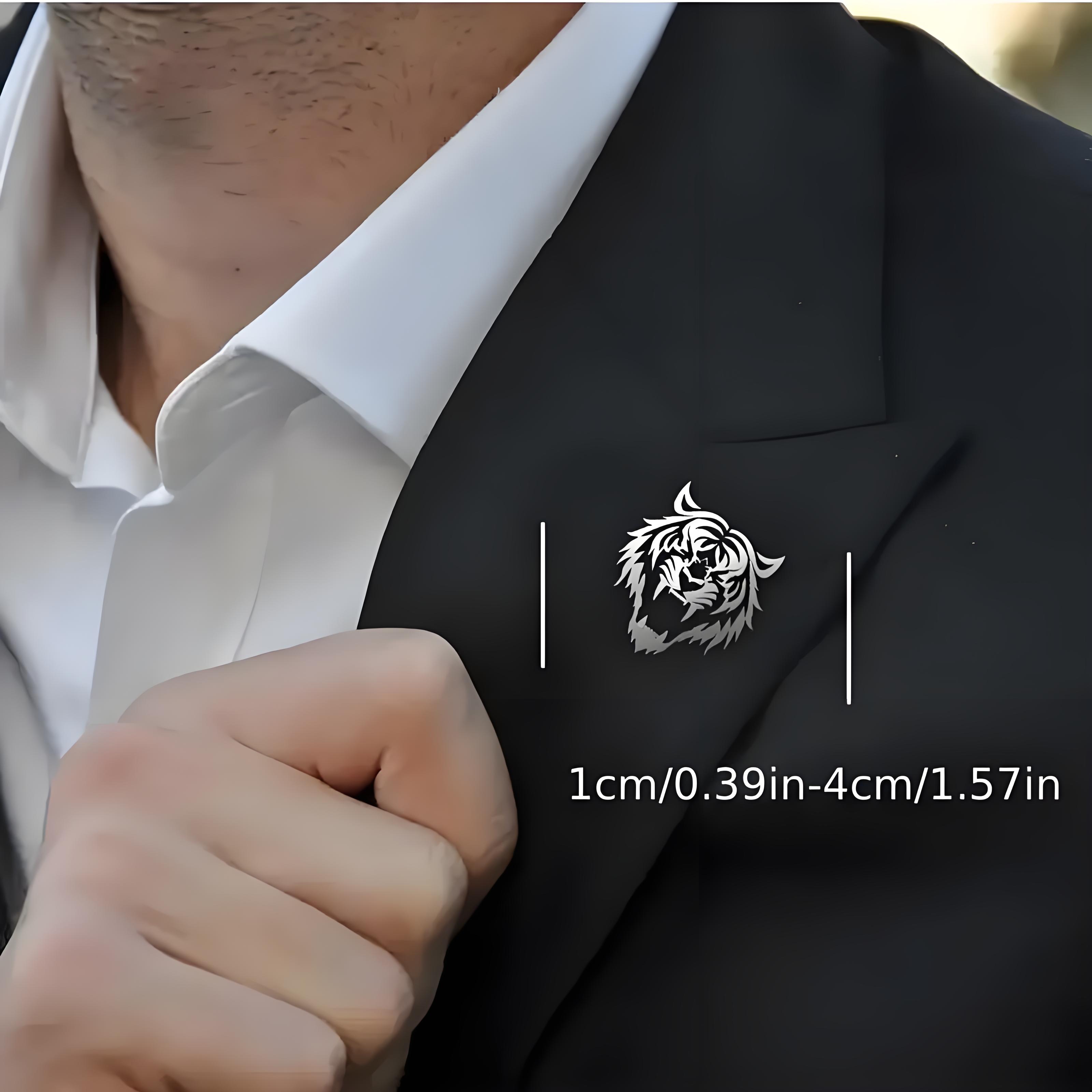 Men's Stainless Steel Tiger He - огляд і ціна Men Accessories Brooch