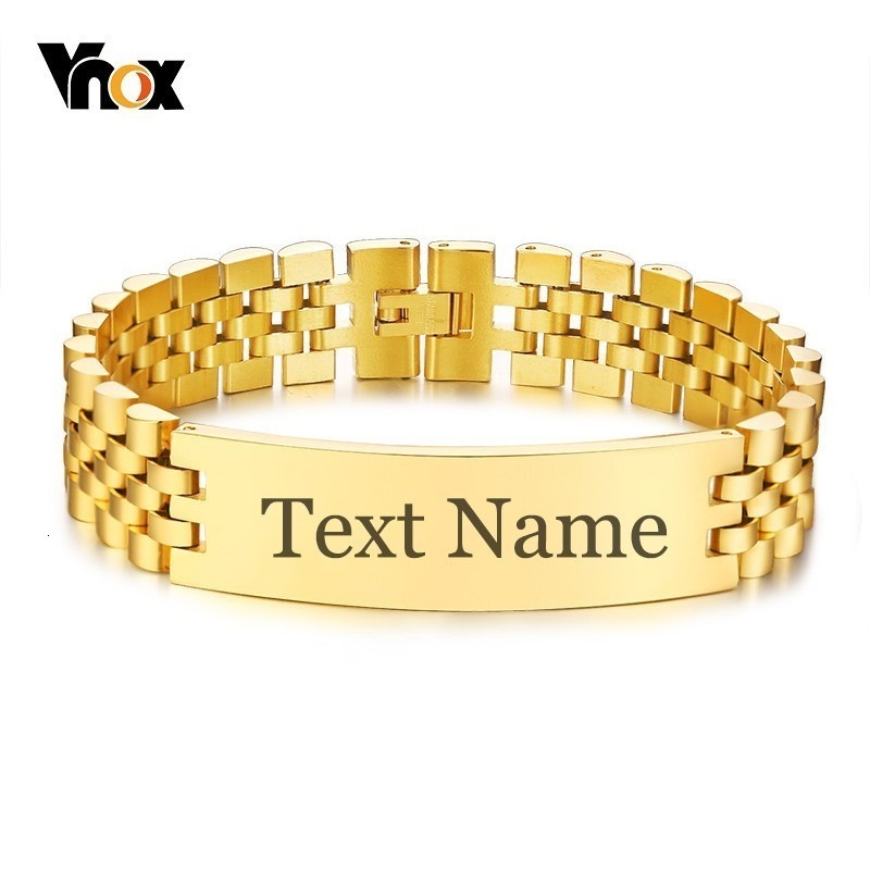Vnox Mens 15mm Wide ID Tag Bra - огляд і ціна Men'S Accessories Watches