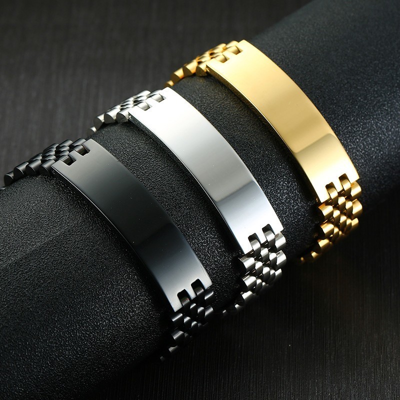 Vnox Mens 15mm Wide ID Tag Bra - огляд і ціна Men'S Accessories Watches