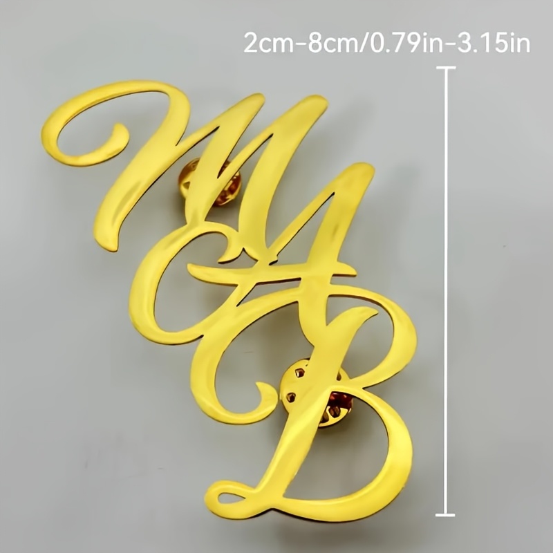 Custom Monogram Initial Name S - огляд і ціна Men Accessories Brooch