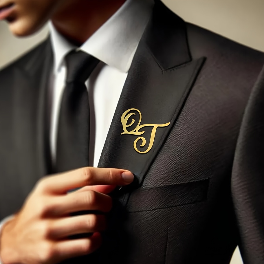 Custom Monogram Initial Name S - огляд і ціна Men Accessories Brooch
