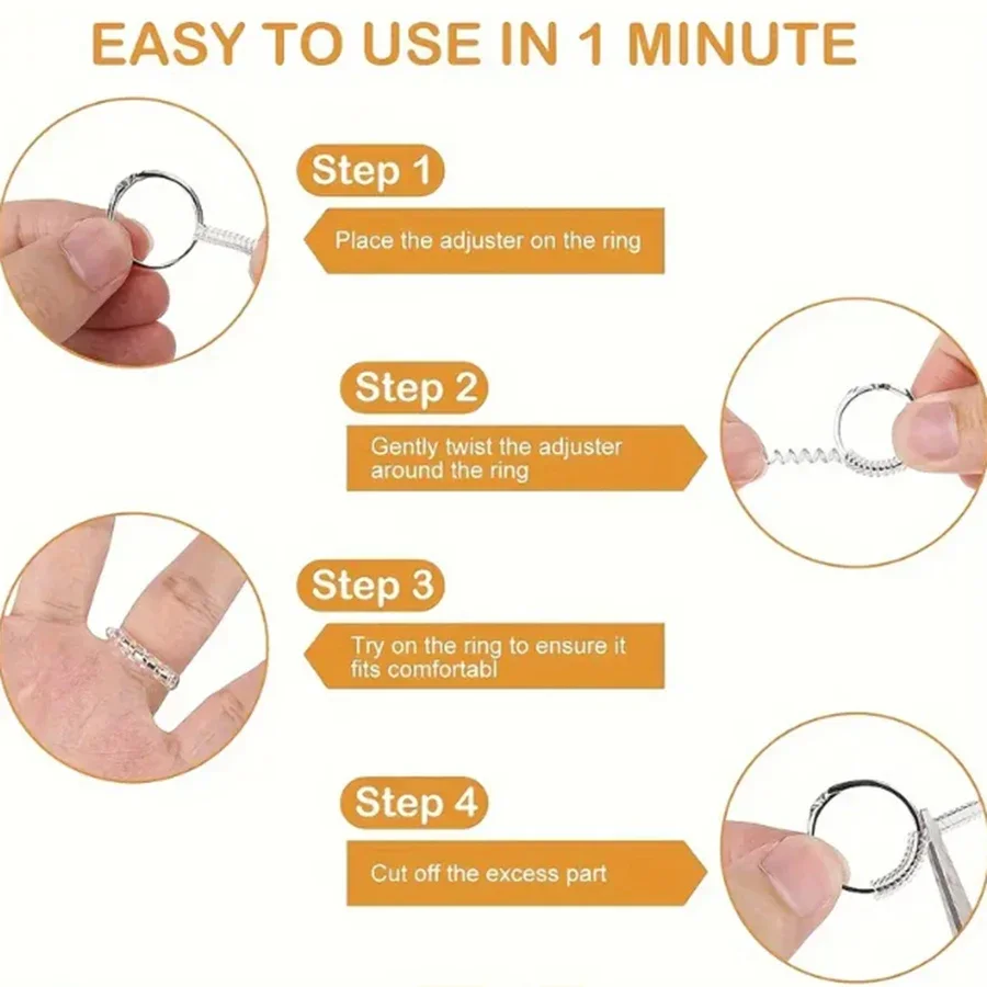 4/8pcs-Ring Size Adjuster-Invi - огляд і ціна Men Accessories Jewellery