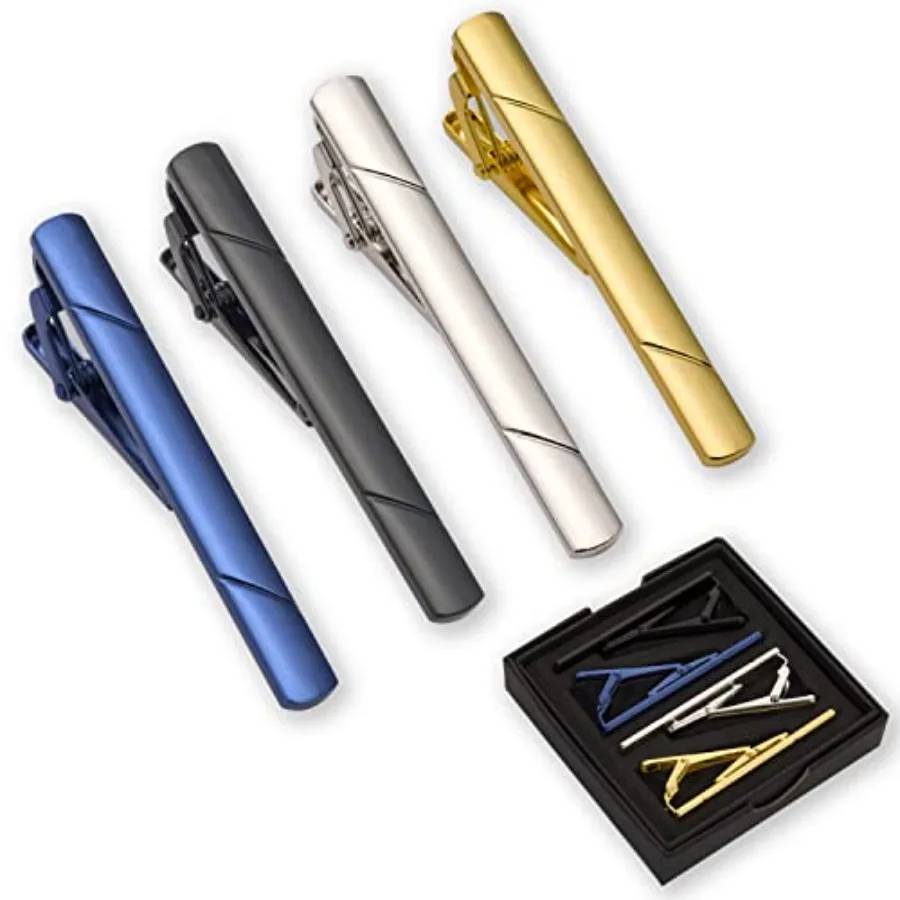 4Pcs Tie Clips For Men Tie Bar - огляд і ціна Men Accessories Box